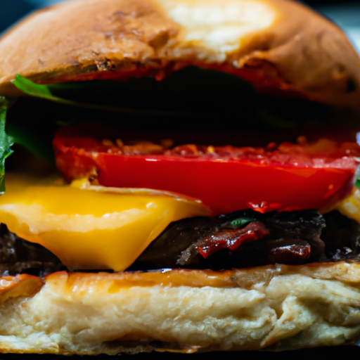 Juicy grilled homemade burger ready to be served